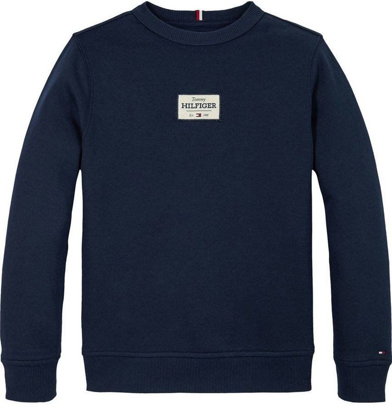 TOMMY HILFIGER - Monotype 1985 Label - Sweatshirt - Blauw - Katoen
