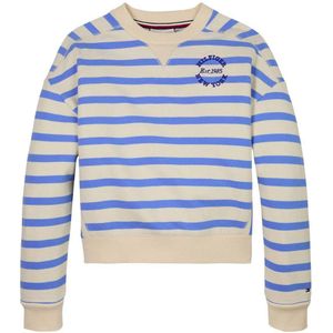 Tommy Hilfiger Blouse - New York - Calico Basis Blue Spreuk Stri - Tommy Hilfiger - 8 jaar (128) - Shirts