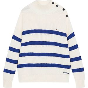 Tommy Hilfiger Blouse - Gebreid - Mock hals - Ivory Petal/Wedge  - Tommy Hilfiger - 12 jaar (152) - Shirts