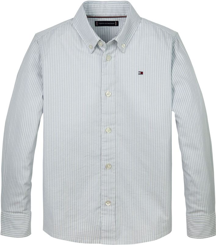 TOMMY HILFIGER Overhemd 'Flex'  lichtblauw / wit