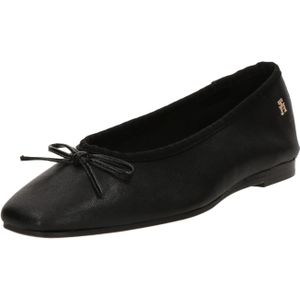 Tommy Hilfiger - Fw0fw08355 - Ballerina's - Zwart - Leer