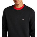 Tommy Jeans - TJM Slim ESSNTLS C-hals - Pullover Sweater - Zwart