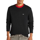 Tommy Jeans - TJM Slim ESSNTLS C-hals - Pullover Sweater - Zwart