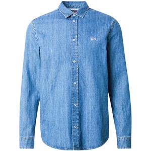Tommy Jeans - Dm 0Dm 21102 - Overhemd - Blauw - 100% Katoen