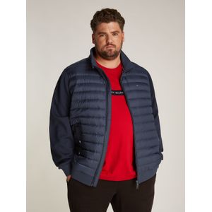 Tommy Hilfiger Heren BT-MIX MEDIA STAND CLLR-B MW0MW39138 Zip Through Sweatshirt, Blauw, 4XL, Blauw (Woestijnhemel), 4XL grote maten