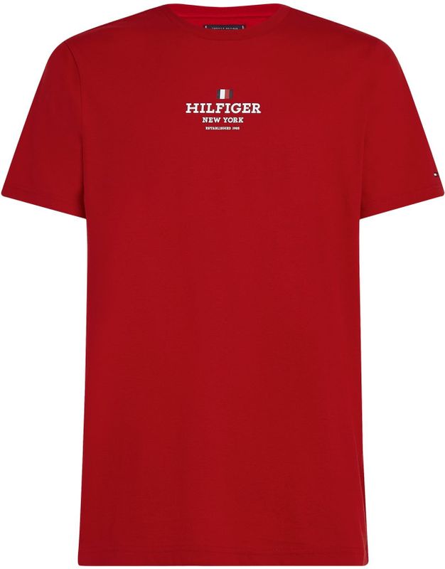 Tommy Hilfiger - S/S T-shirt - Rood - Heren
