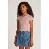 Tommy Hilfiger - T-shirt - Classic Beige/Pink Sugar - Met Gestreept Patroon