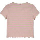 Tommy Hilfiger - T-shirt - Classic Beige/Pink Sugar - Met Gestreept Patroon