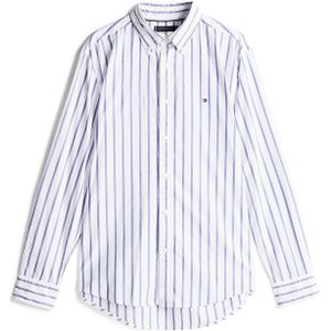 Tommy Hilfiger Heren L/S Shirt, Wedge Blauw/Optic White, S