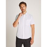 Tommy Hilfiger - Flex Poplin Solid - Overhemd - Wit - Korte Mouwen - 3XL