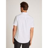 Tommy Hilfiger - Flex Poplin Solid - Overhemd - Wit - Korte Mouwen - 3XL