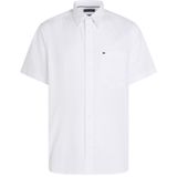 Tommy Hilfiger - Flex Poplin Solid - Overhemd - Wit - Korte Mouwen - 3XL