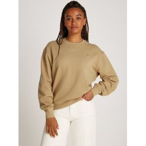 Tommy Hilfiger Dames sweatshirt zonder capuchon, Kaki (Safari Canvas), XXL