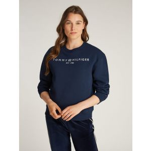Tommy Hilfiger Dames MDRN REG CORP LOGO C-NK SWTSHRT WW0WW39791 Pullover Sweatshirt, Blauw, XL, Blauw (Donker Nacht Marine), XL