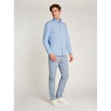 Recht overhemd in popeline TOMMY HILFIGER. Katoen materiaal. Maten M. Blauw kleur