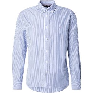 Tommy Hilfiger Heren L/S Shirt, Blauw (Wedge Blue/Optic White), L