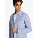 Tommy Hilfiger - L/S Overhemd - Blauw - 100% Katoen