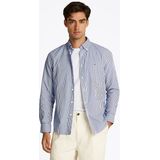 Tommy Hilfiger - L/S Overhemd - Blauw - 100% Katoen