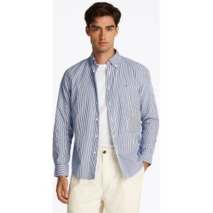 Tommy Hilfiger - L/S Overhemd - Blauw - 100% Katoen