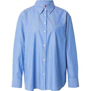 Tommy Hilfiger - Easy Fit Poplin Overhemd - Blauw - Katoen