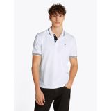 Poloshirt - Effen - Katoen - Geribbelde Kraag, Knoopsluiting