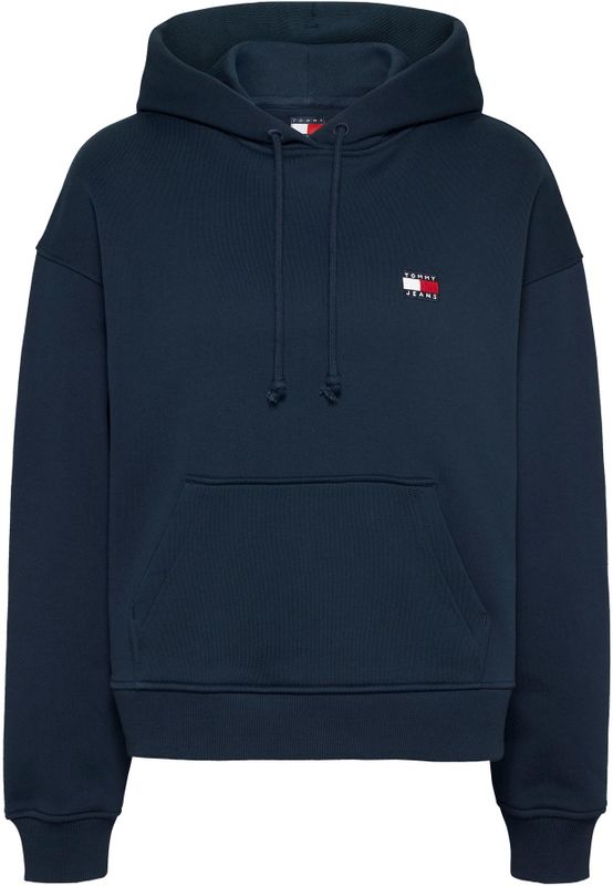 Tommy Jeans - Sweatshirt - Navy - Effen - Capuchon