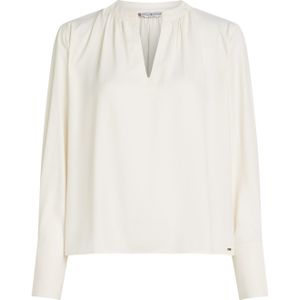 Tommy Hilfiger - WW0WW44049 - Blouse - Geel - V-hals van Zachte Viscose voor Dames