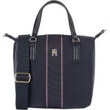 Handtasche Tommy Hilfiger Poppy Small Tote Corp AW0AW17204 Dunkelblau