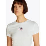 Tommy Jeans - T-shirt - Korte Mouwen - Ronde Hals - Zwart - 70% Katoen, 30% Viscose