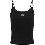 Tommy Jeans - Strappy Plain Round Neck Top - Zwart - Katoenmix