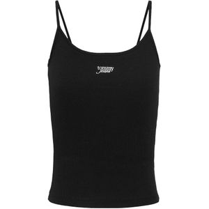 TOMMY JEANS - TJW SCRIPT STRAPPY TOP - Spaghetti Top - Riblook - Met Logo-opdruk