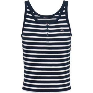 Tommy Hilfiger Jeans Gestreepte Button Tank Top