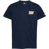 Tommy Jeans - TJM Slim Bubble Print SS Tee - T-shirt - Blauw - Katoen