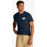 Tommy Jeans - TJM Slim Bubble Print SS Tee - T-shirt - Blauw - Katoen