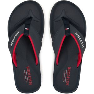 Tommy Hilfiger - PADDED COMFORT HILFIGER B SANDAL - Teenslippers - Donkerblauw - Zoolmateriaal