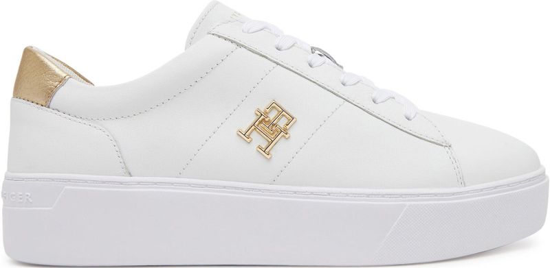 Tommy Hilfiger - Platform Court Sneakers - Wit - Leer