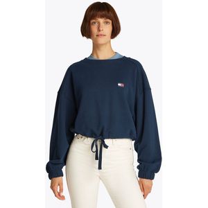 TOMMY JEANS - Kort Sweatshirt - Blauw - Lange Mouwen - Ronde Hals