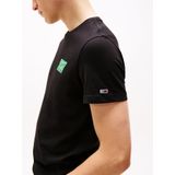 Shirt - Jersey - Ronde Hals - Slanke Pasvorm - Kwartmouw - Logoprint