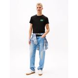 Shirt - Jersey - Ronde Hals - Slanke Pasvorm - Kwartmouw - Logoprint