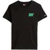 Shirt - Jersey - Ronde Hals - Slanke Pasvorm - Kwartmouw - Logoprint