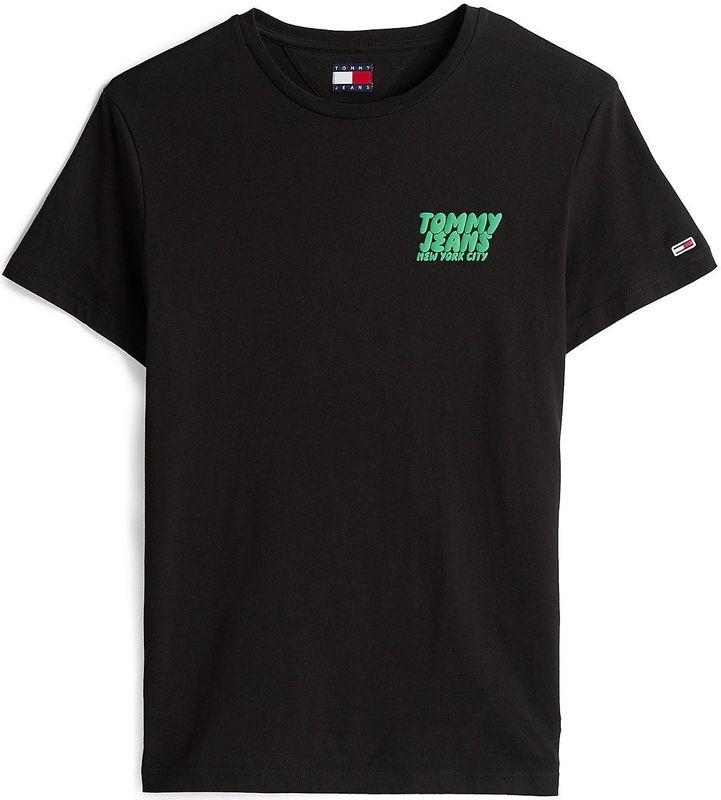 Shirt - Jersey - Ronde Hals - Slanke Pasvorm - Kwartmouw - Logoprint