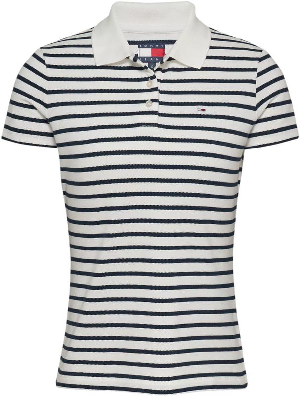 Tommy Jeans - TJW SLIM ESSENTIAL POLO SS - Polo - Wit - Regular Fit