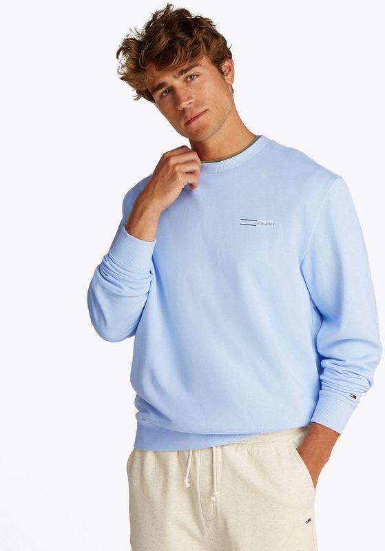 Tommy Jeans - Tjm Reg Entry Graphic Crew - Pullover Sweatshirt - Blauw