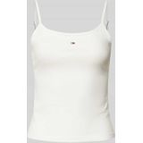 Tommy Jeans Overige T-shirts voor dames, Wit (Ecru), XXS