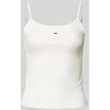 Tommy Jeans Overige T-shirts voor dames, Wit (Ecru), XXS