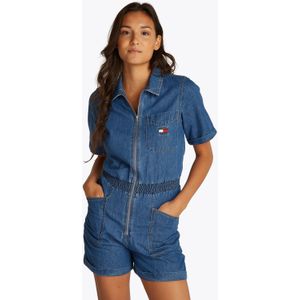 Tommy Jeans - TJW LT Denim Playsuit - Donkerblauw - Jumpsuit