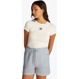 Tommy Jeans Broek  blauw / wit