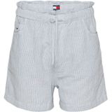 Tommy Jeans Broek  blauw / wit