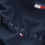 Shirt - Jersey - Ronde Hals - Slanke Pasvorm - Kwartmouw - Logoprint