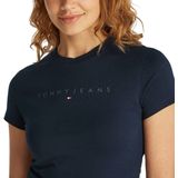 Shirt - Jersey - Ronde Hals - Slanke Pasvorm - Kwartmouw - Logoprint